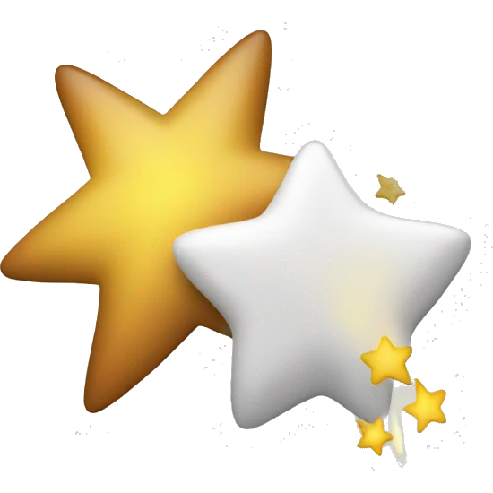 Create this shooting star with a white background. emoji