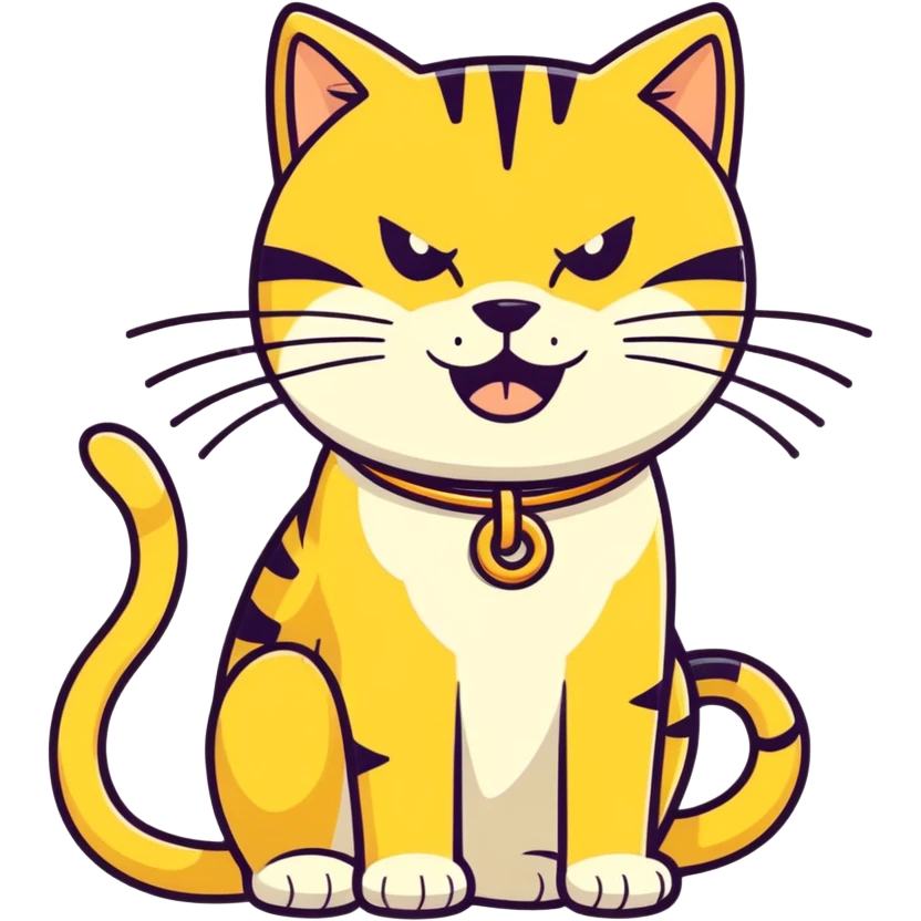 Golden cat biting wires ￼ emoji