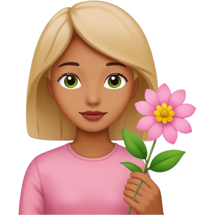flower-holding person emoji