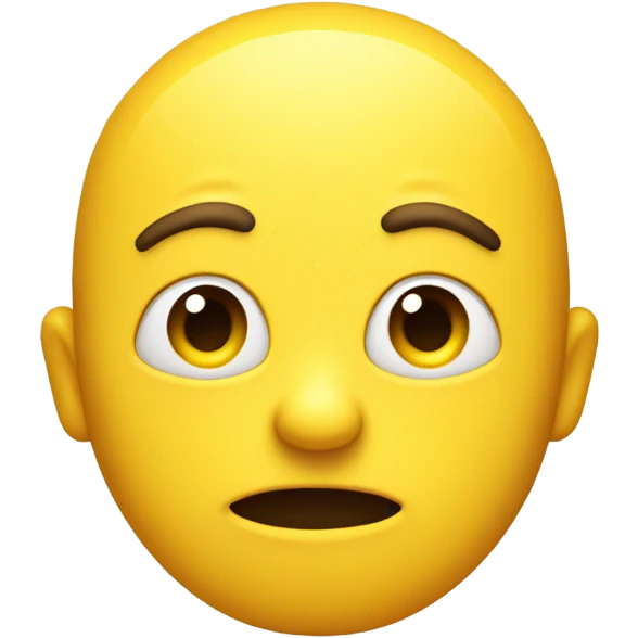 Yellow emoji face doing the side eye emoji
