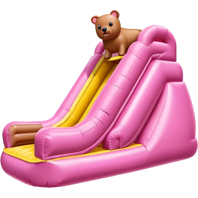a spam meat  inflatable play slide emoji