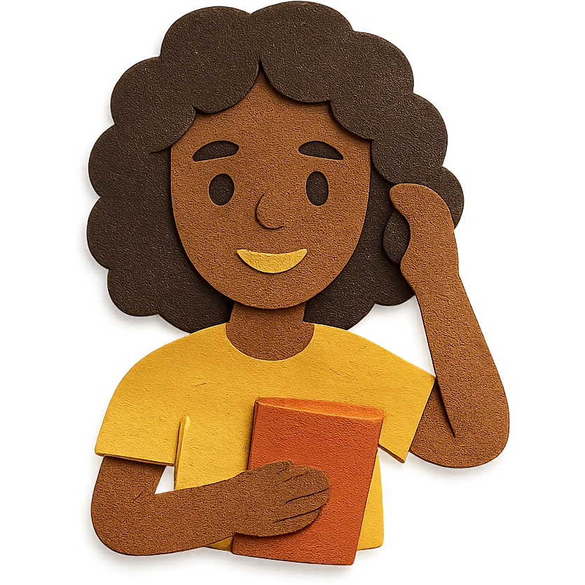 brown woman with curly hair, it girl, daily activities emoji