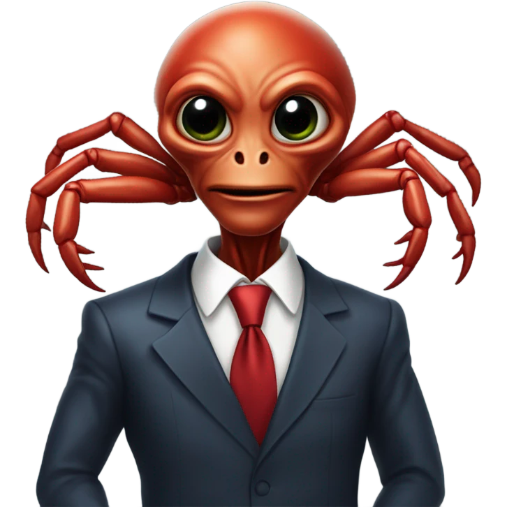 alien red human man crab president emoji