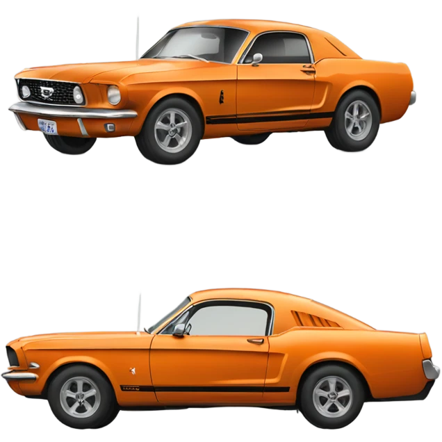 Orange Ford mustang new emoji