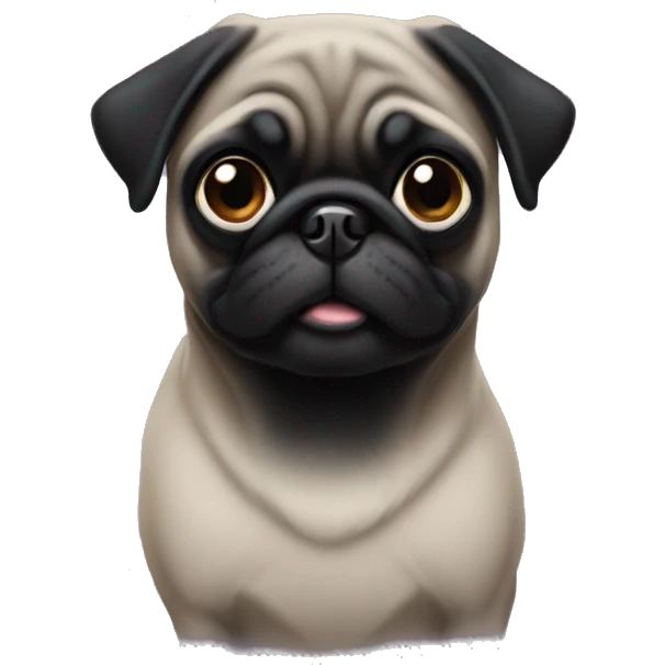 Black pug emoji