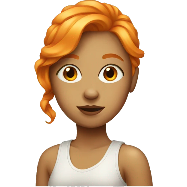 Orange haired girl portrait emoji