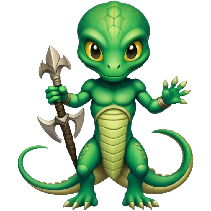 Alien reptiloid warrior emoji