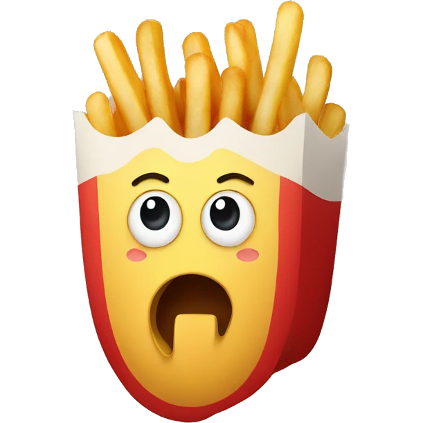A smiley french fry emoji