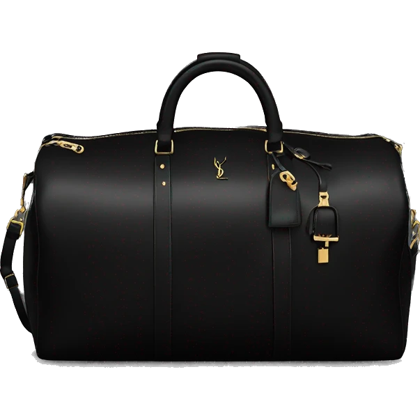 YSL black duffel bag  emoji