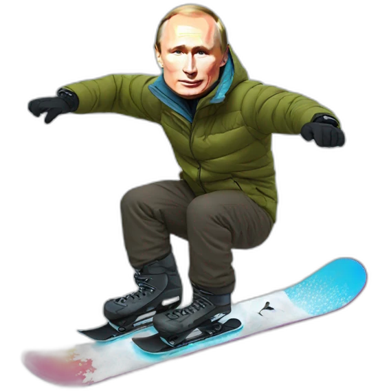 Putin on snowboard emoji
