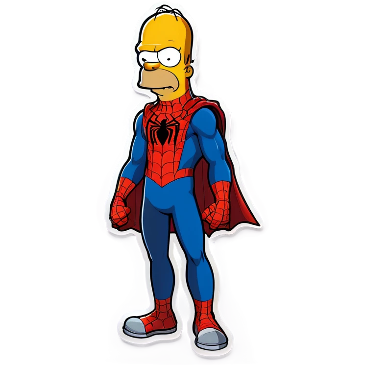 Homer Simpson dressed as Spider-Man  emoji