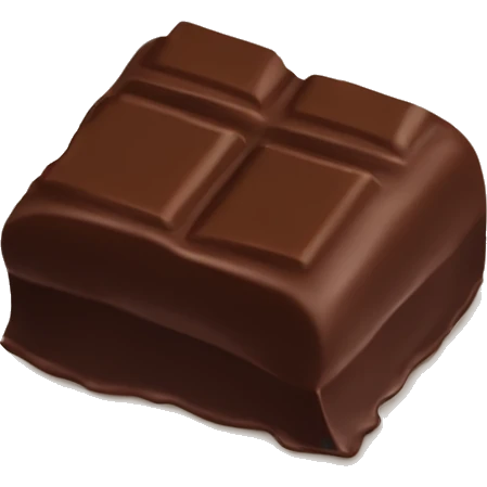 a piece of chocolate emoji