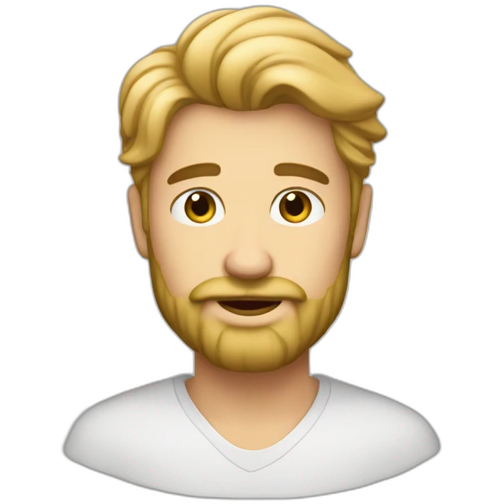 Belle blonde homme barbu emoji