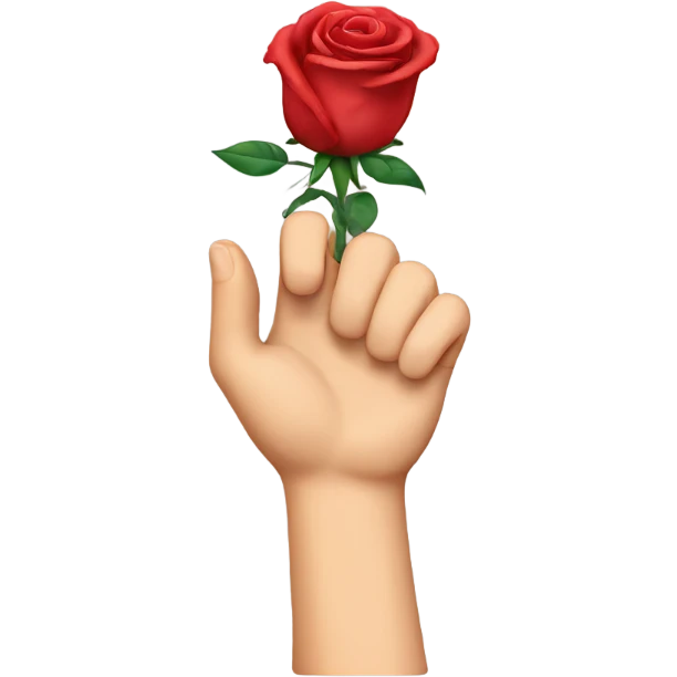 emoji hand a rose emoji