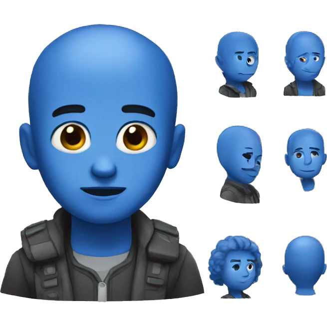 blue character if movie emoji