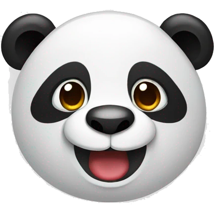 a panda with a smile emoji