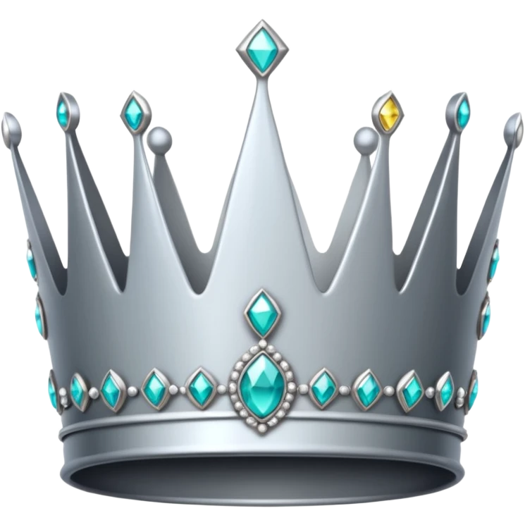 silver queen crown emoji