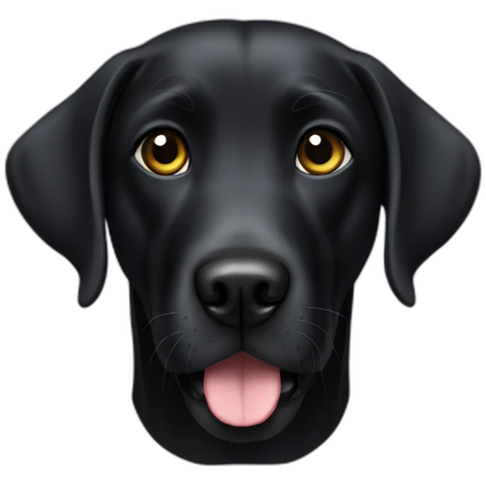 Black Labrador retrievr emoji