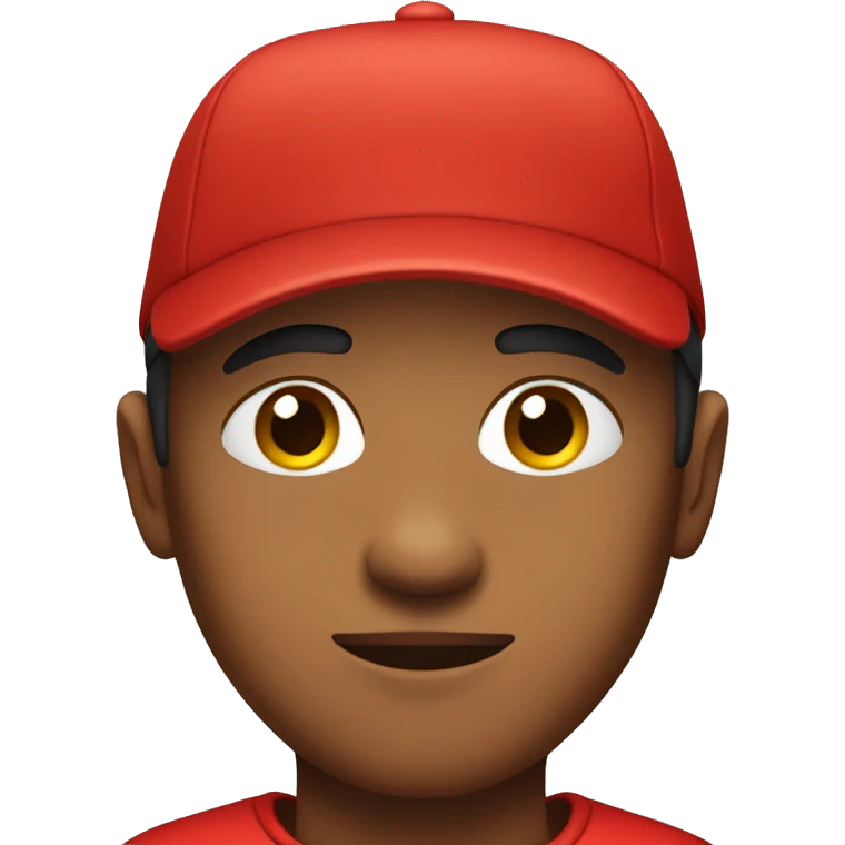 a young man with a red cap emoji