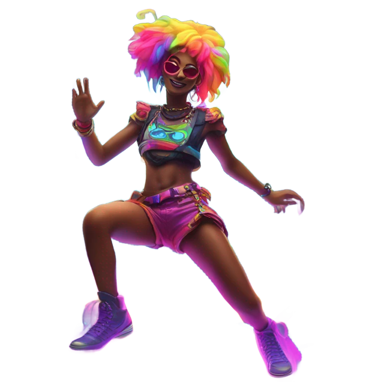 Raver half way in a portal emoji