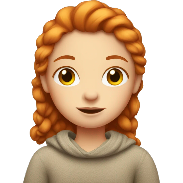 Cozy ginger girl emoji