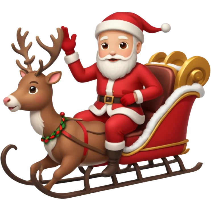 Santa Claus on a sleigh emoji
