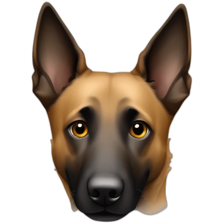 Dutch Shepherd dog, honey brown in forhead eyes area emoji