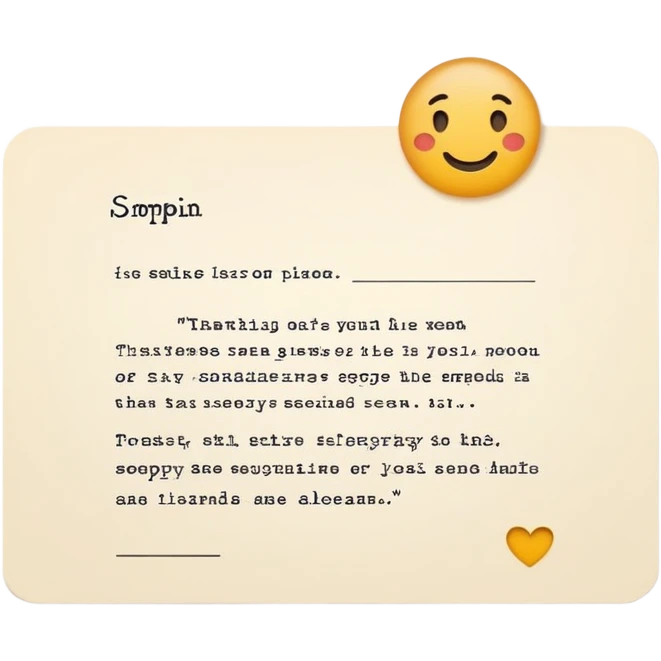 name text on card emoji