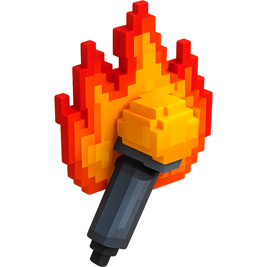 microphone on fire emoji
