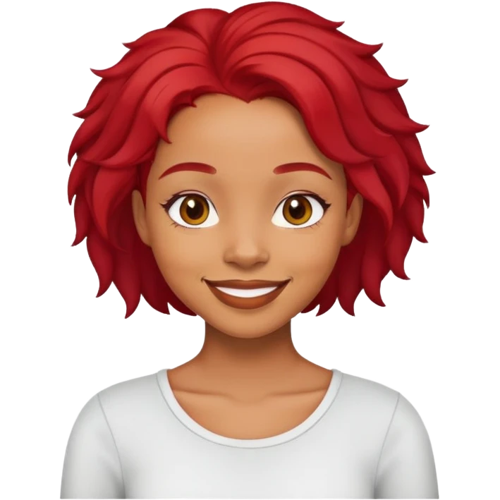 lightskin black Girl with red hair emoji
