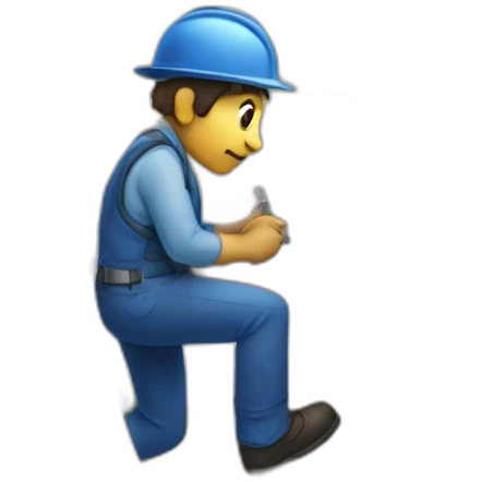 bluewroker-working-in-a-stair emoji