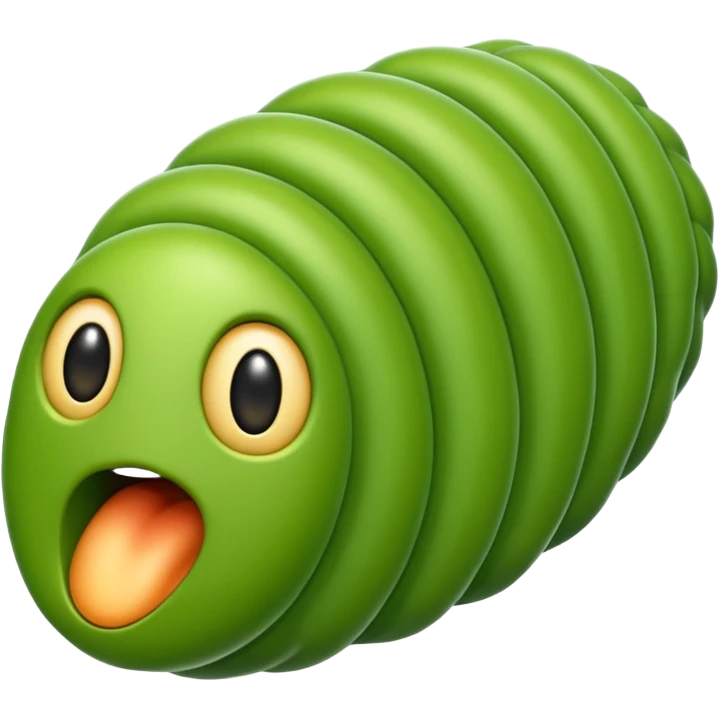 cartoon larva, iOS emoji style emoji