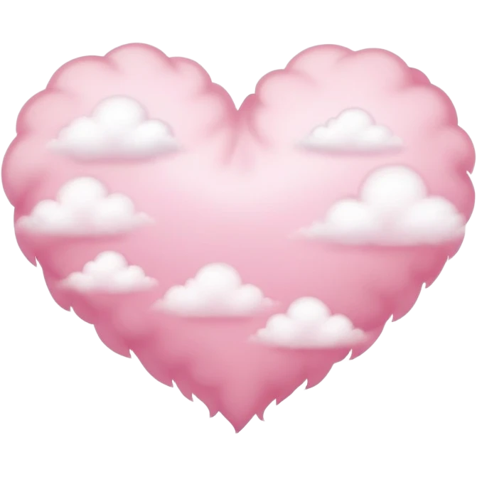 pink heart + cloud emoji