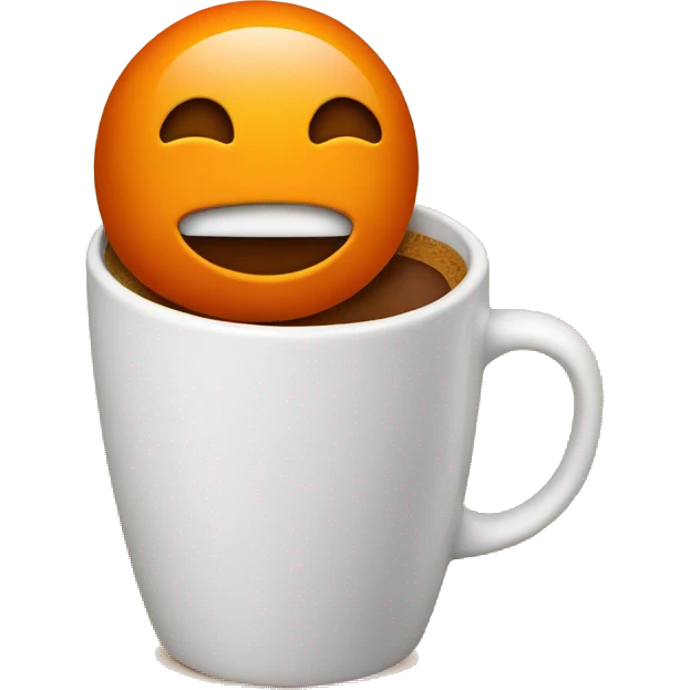 Orange big coffee cup emoji