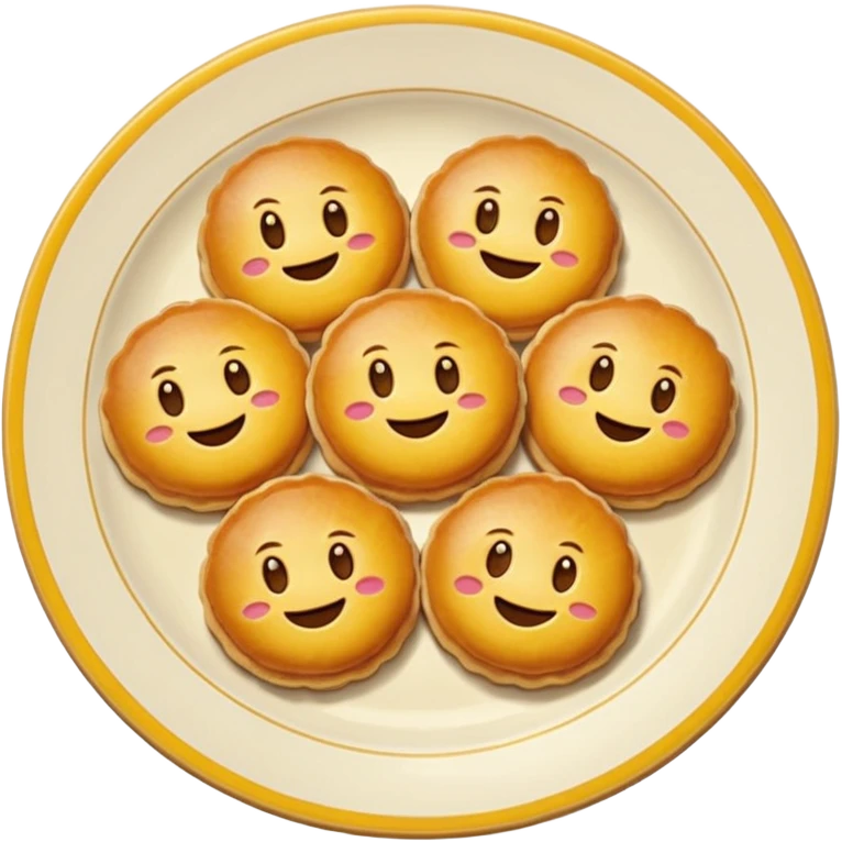 plate with several Yemas de Ávila, round yellow pastries, apple-style emoji emoji