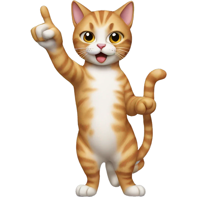 Cat sticking middle finger emoji