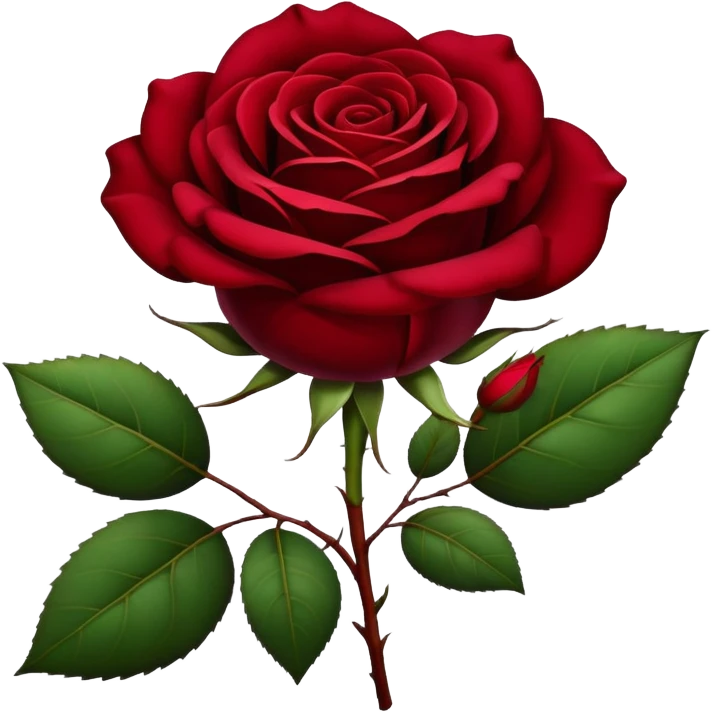 Dark Red rose emoji