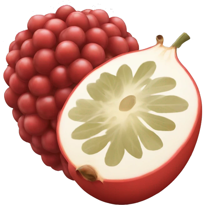 Lichi fruta roja  emoji
