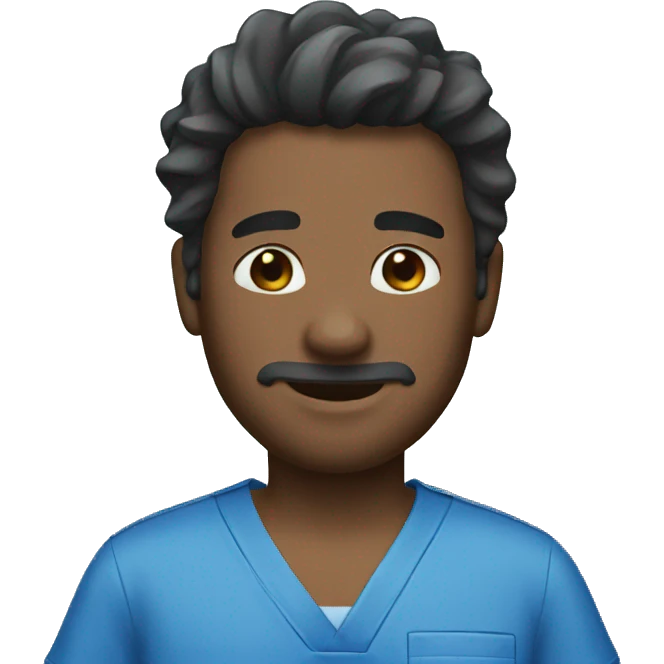 blue scrubs emoji