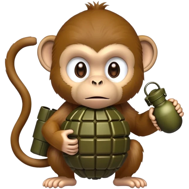 monkey with a grenade emoji