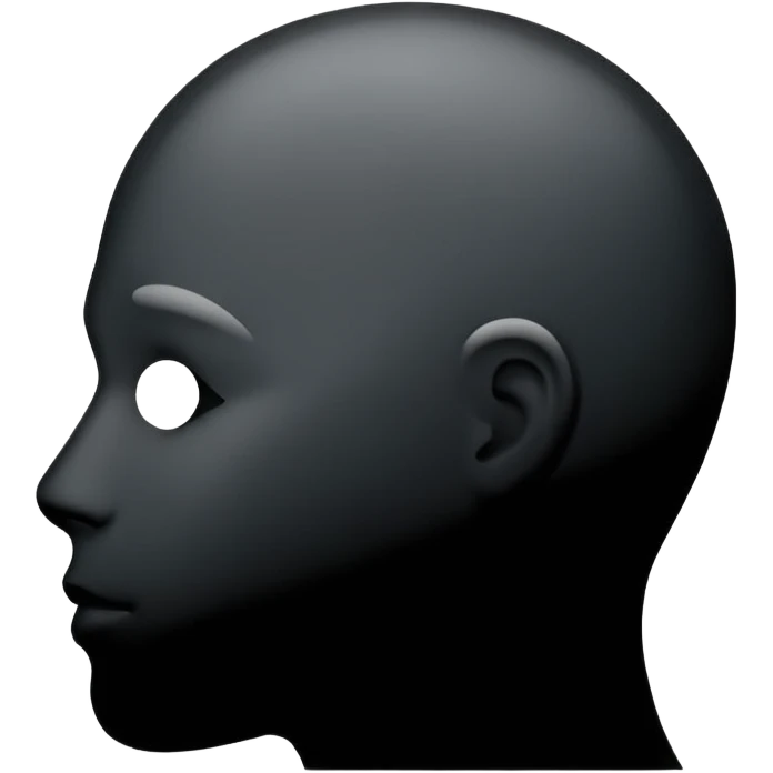 without any details just the outline and grey fillled in emoji