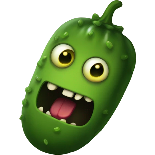 Scary pickle but pretty emoji