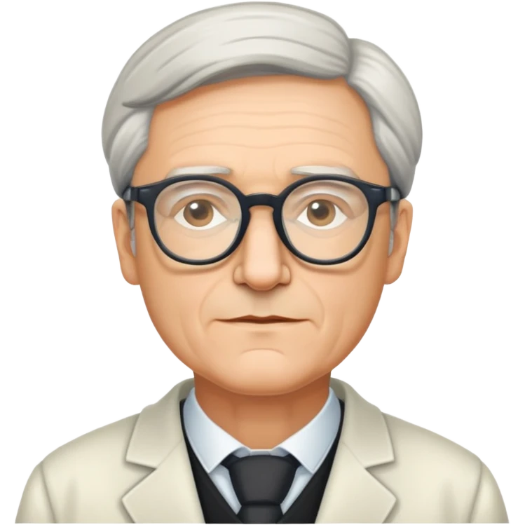 portrait of Hartmut Rosa, German philosopher, with glasses emoji