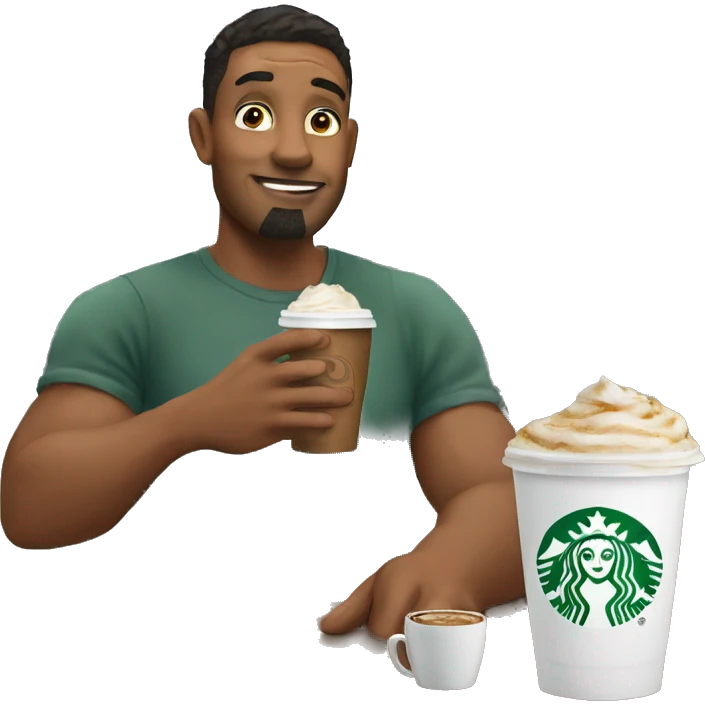 daddy yanke holding Starbucks  emoji