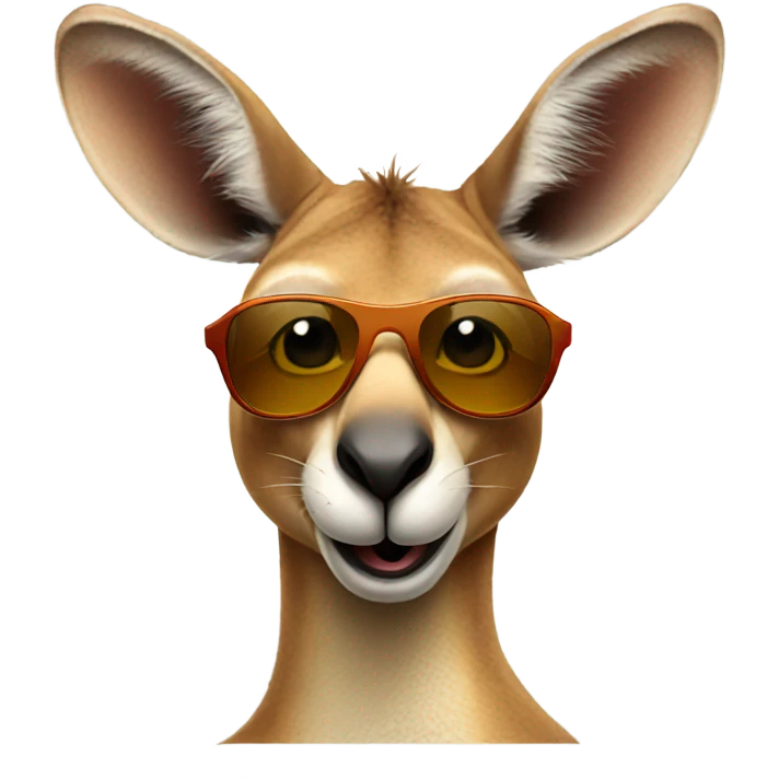 Kangaroo with sunglasses emoji