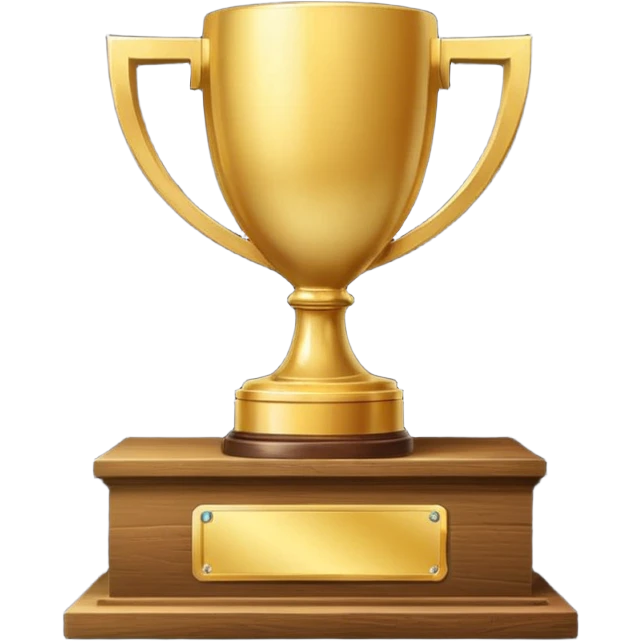 trophy on a podium emoji