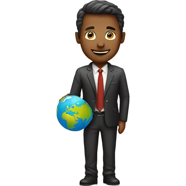 man on globe emoji
