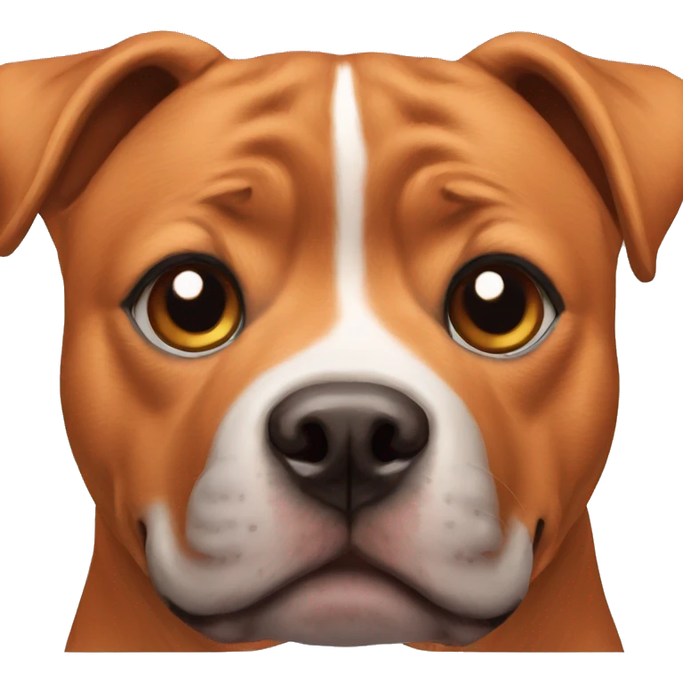 Red Staffordshire bull terrier face emoji