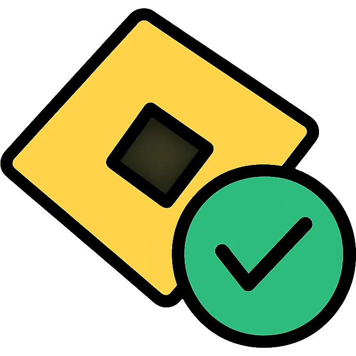 Roblox verification badge with checkmark emoji