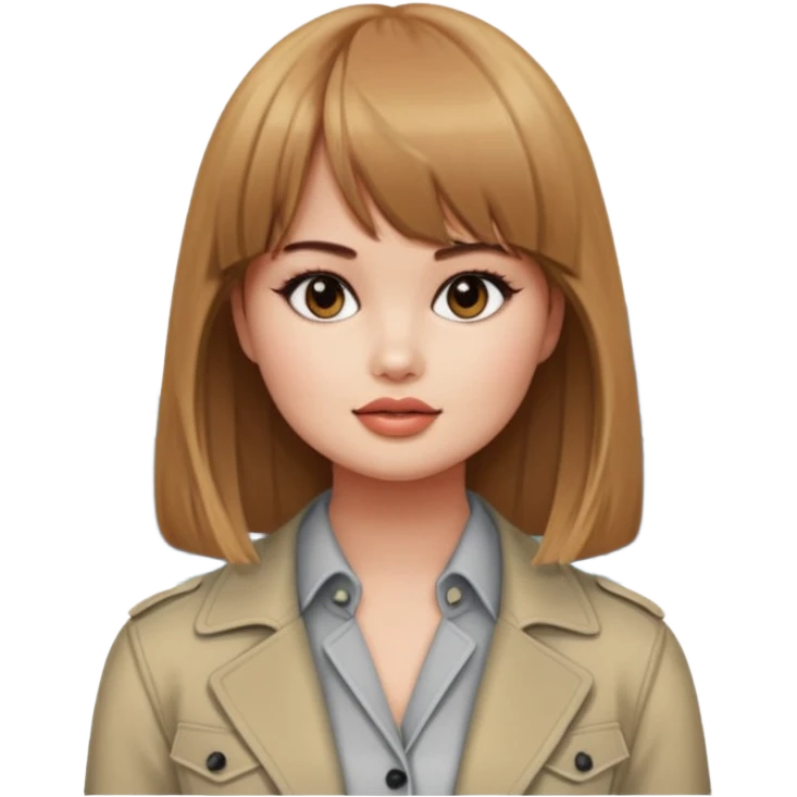 Debby Ryan (straight bangs) in the Big City emoji